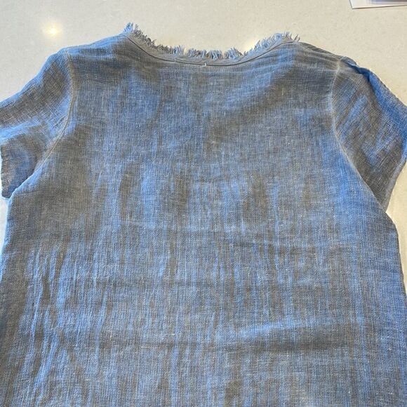 Angela Mara women’s medium shirt super nice pit to pit 20 inch. Linen cotton - Picture 6 of 7